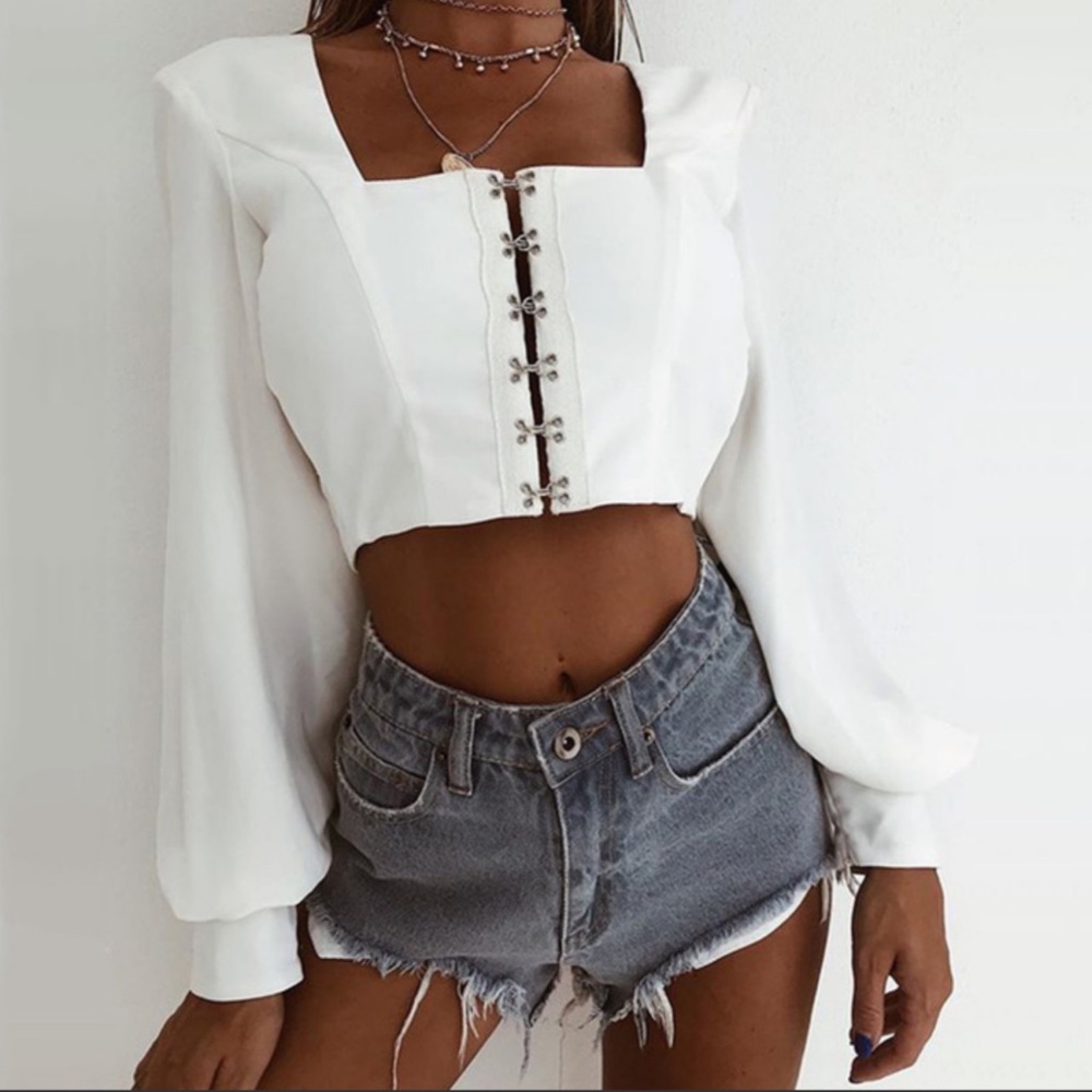 Crop top long sleeve for women tank top summer